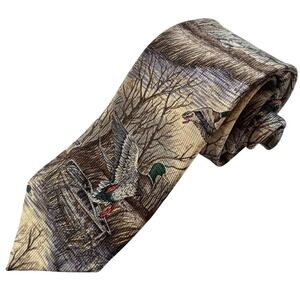 Robert Talbott Best of Class Tie Finest Silk Duck Hunting Marsh Handsewn England